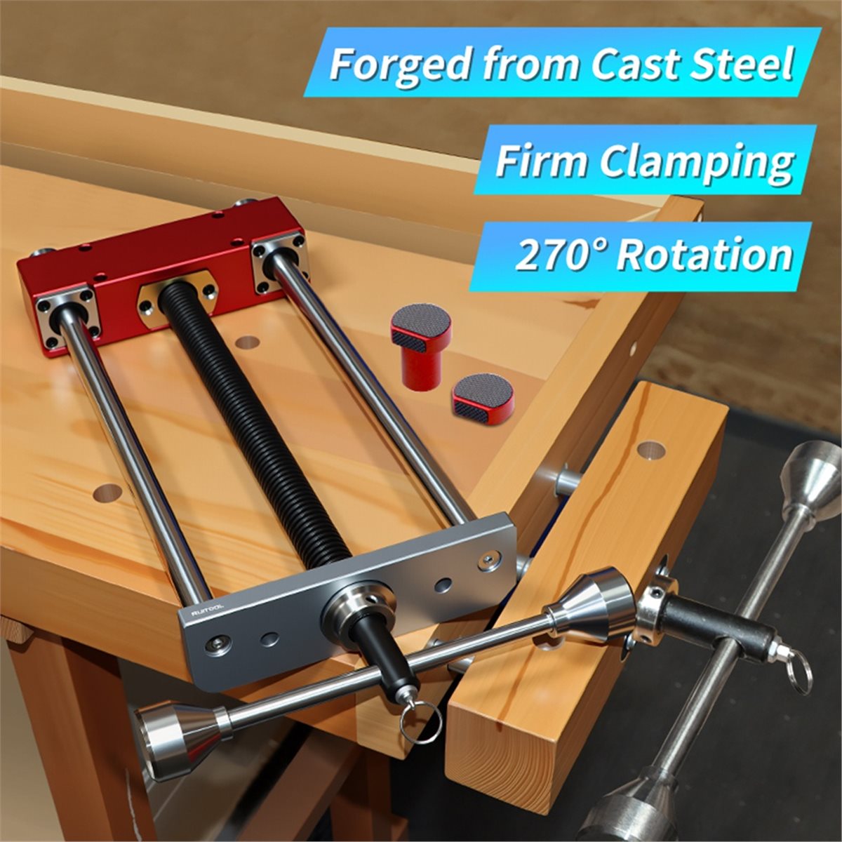 Woodworking Front Vise - Zestaw imadł stołowych z mechanizmem inercyjnym