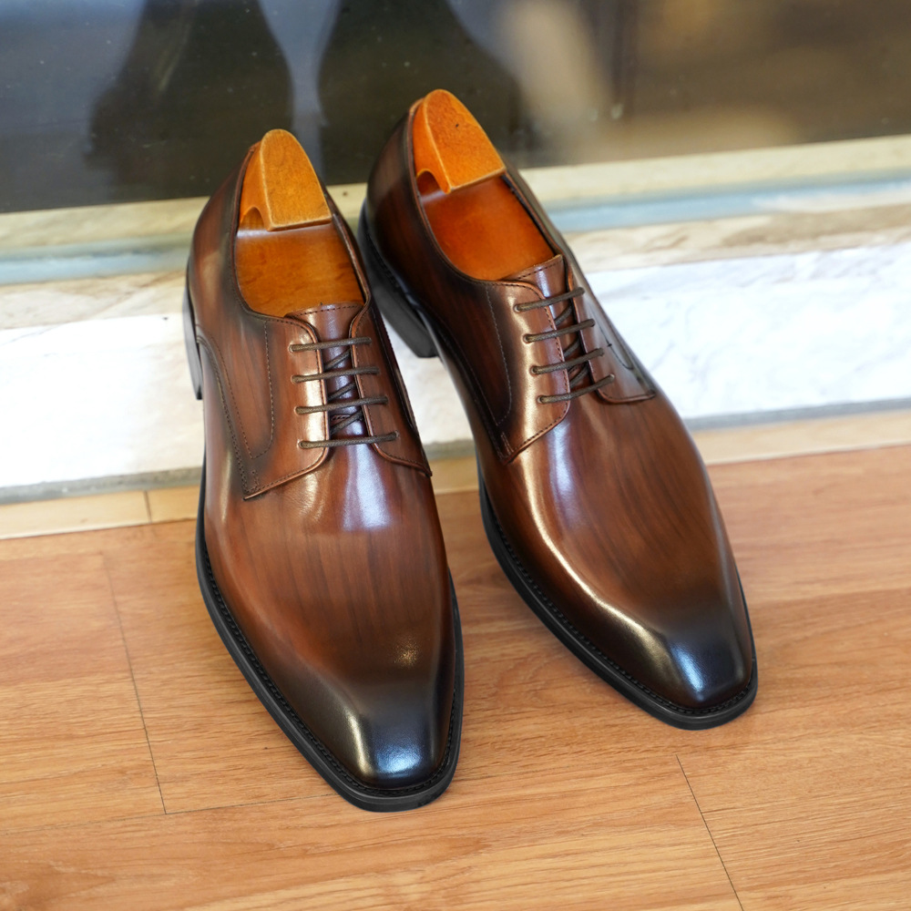 Woodworking Shoes - Męskie buty biznesowe casual, postarzane, imitacja