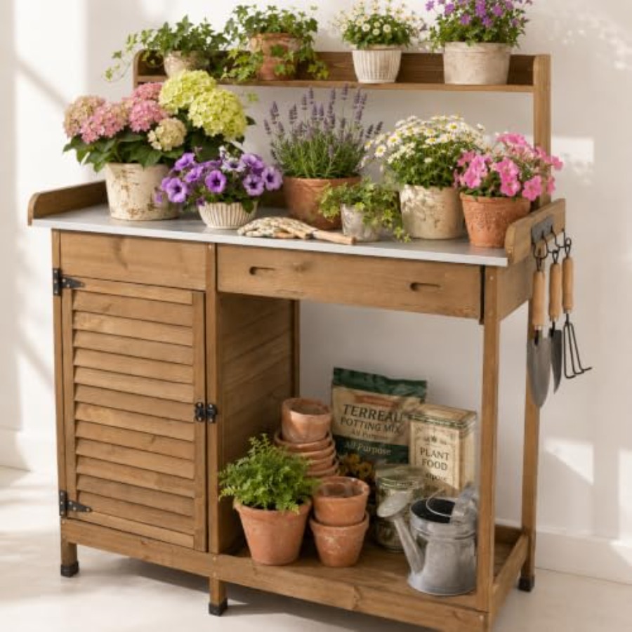 Stół do prac ogrodowych z szaf – Woodworking Workbench recenzja i cena
