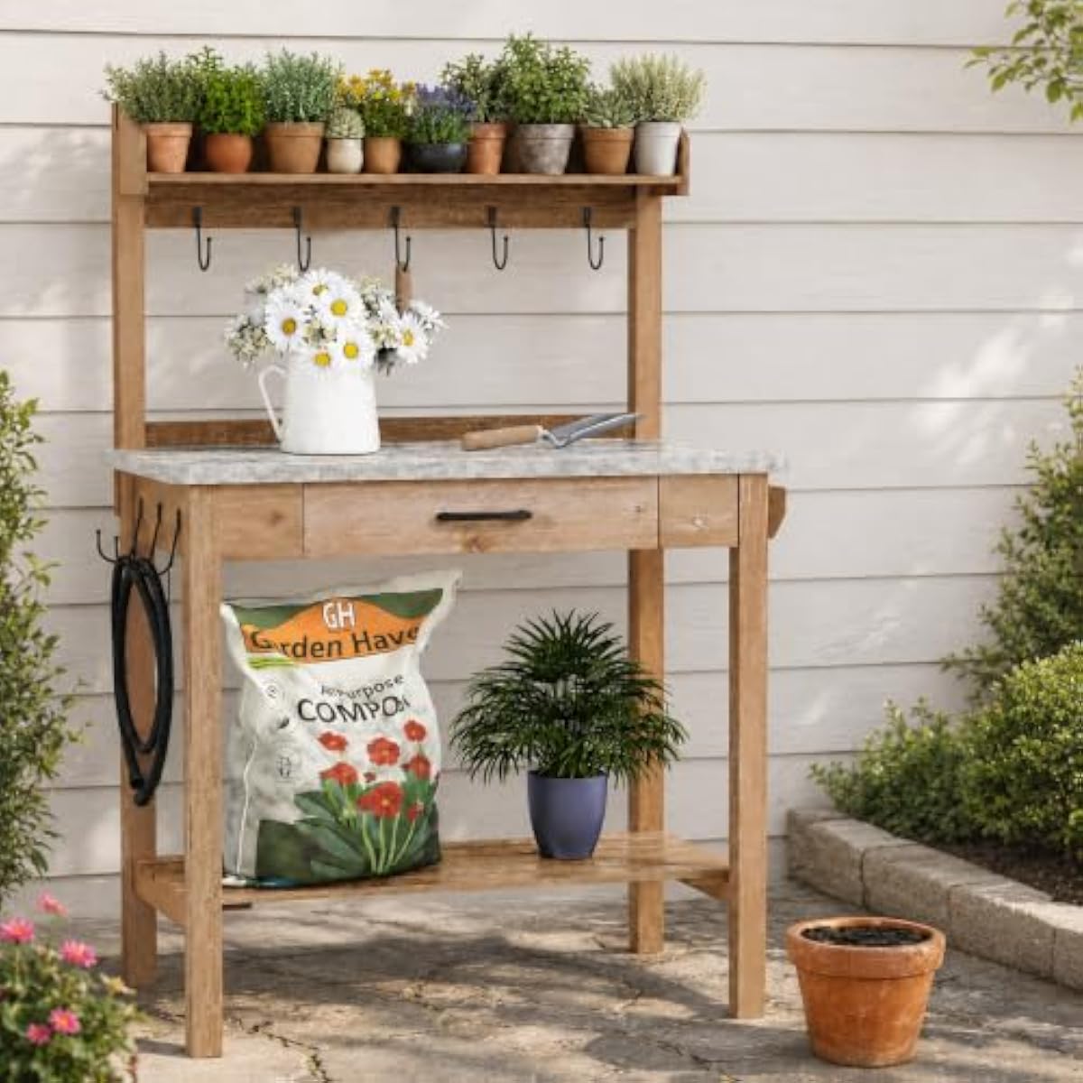 Zewnętrzny stół do przesadzani – Woodworking Workbench recenzja i cena