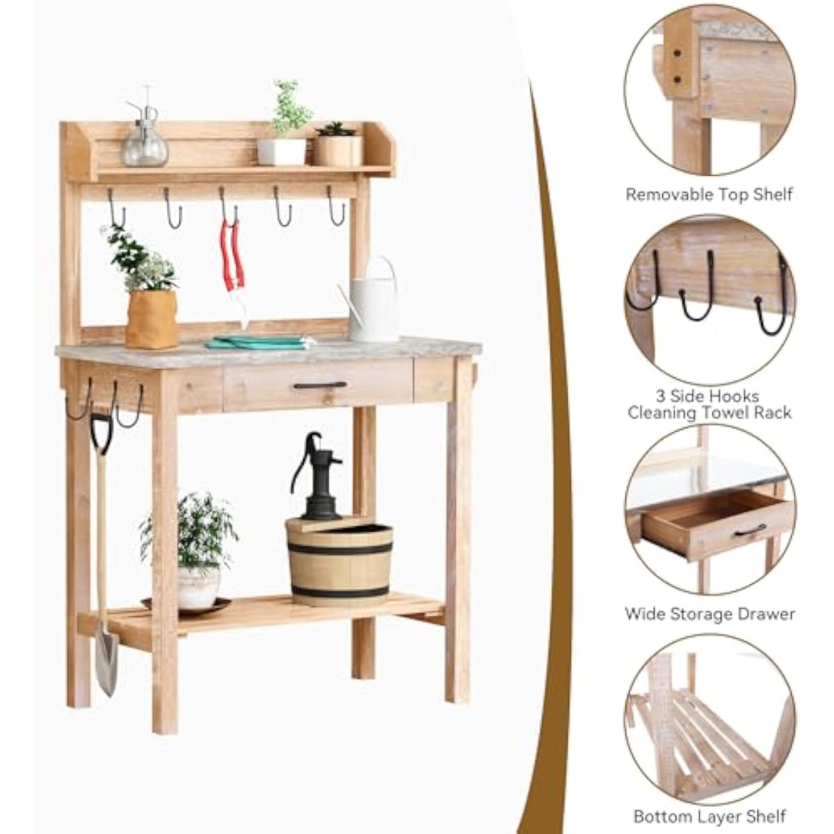 Zewnętrzny stół do przesadzani – Woodworking Workbench recenzja i cena
