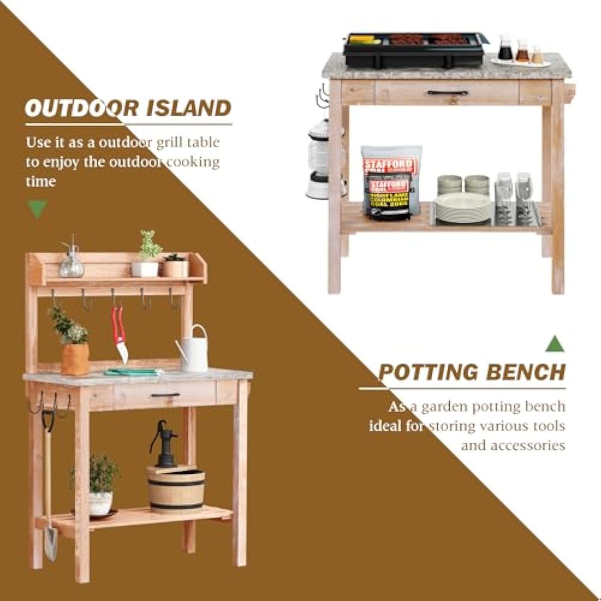 Zewnętrzny stół do przesadzani – Woodworking Workbench recenzja i cena