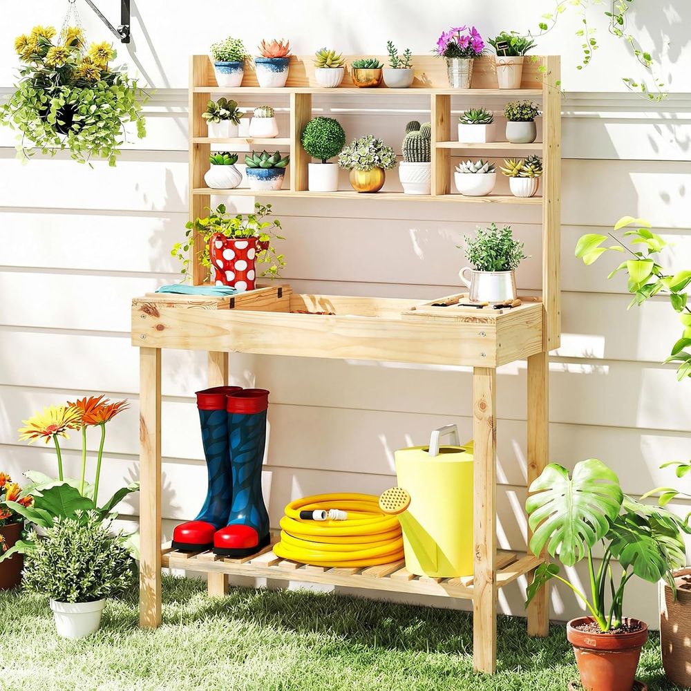 Stół ogrodowy do prac ogrodnic – Woodworking Workbench recenzja i cena